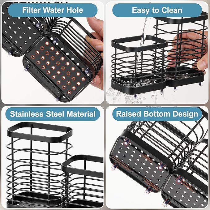 Utensil Holder, Stainless Steel Utensil Drying Rack - Image 3