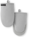 KITCHENAID Gourmet Series Gridlines Mini Oven Mitts 2-Pack Set, Heat Resistant by KitchenAid