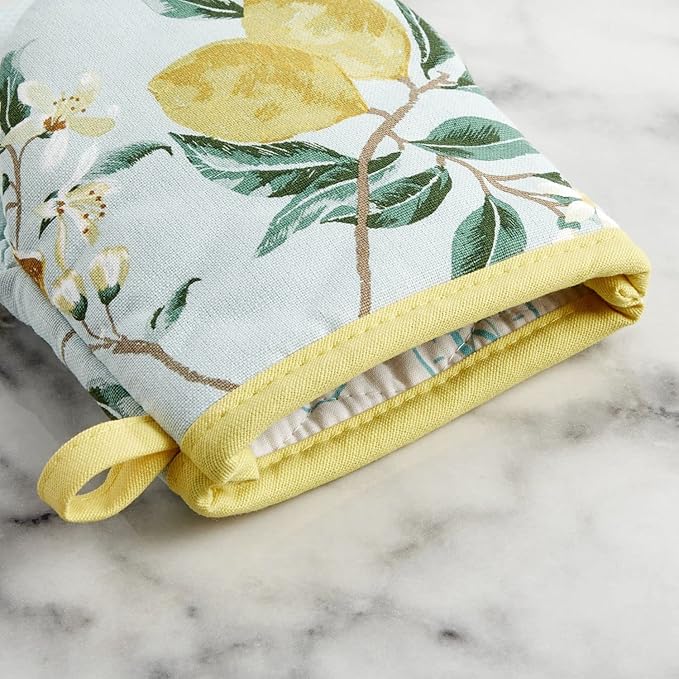 Martha Stewart Lemon Whimsy Mini Oven Mitt 2-Pack Set - Image 4