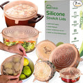 Reusable Silicone Stretch Lids for Food Storage in Fridge by BasicHaus