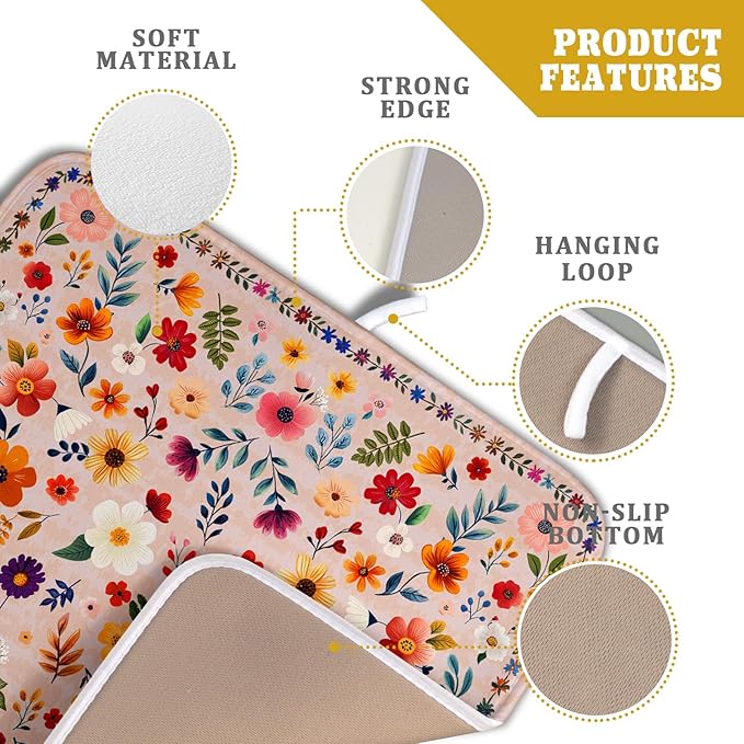 Boho Floral Dish Drying Mat - Image 4