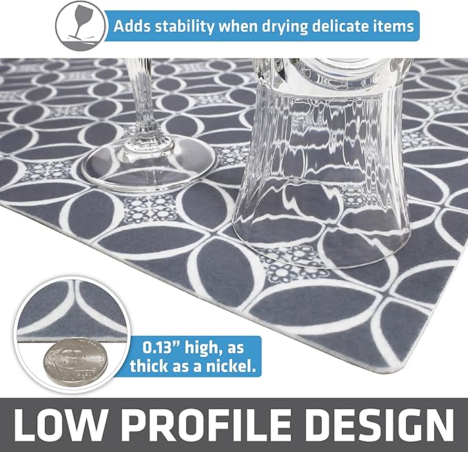 Drymate Jumbo XL Dish Drying Mat, Low-Profile, Super Absorbent, Quick Dry Fabric - Image 4
