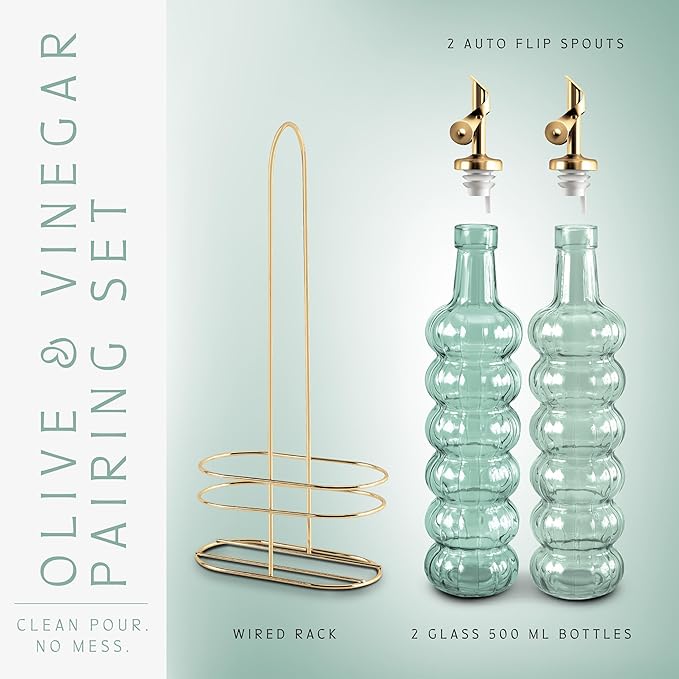 COOK WITH COLOR Glass Olive Oil Bottle Dispenser - Image 3