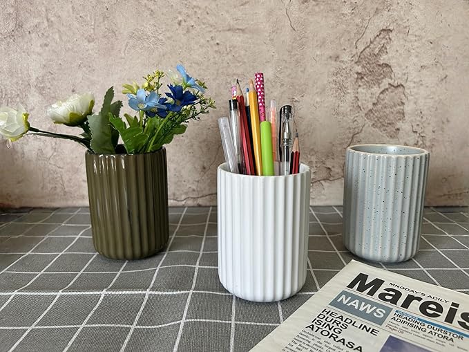 TOPYOKK Stoneware Coffee Bar Utensil Holder Tea & Coffee Spoon & Stirrer Holder - Image 4