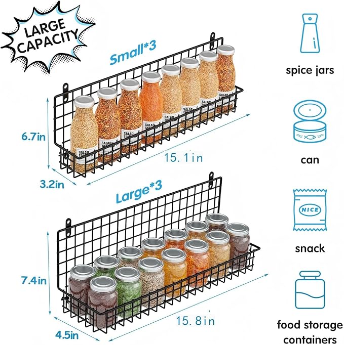 JKsmart 6-Tier Spice Rack Organizer - Image 5