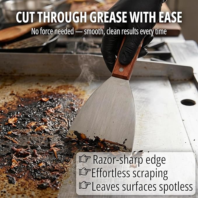 Griddle Scraper, Heavy Duty Stainless Steel Grill Scraper - Image 6