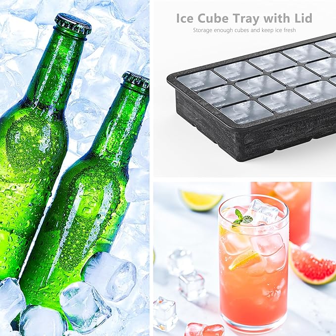 Silicone Ice Cube Tray 3 Pack, HANCELANT Ice Cube Mold, Ice Trays - Image 2