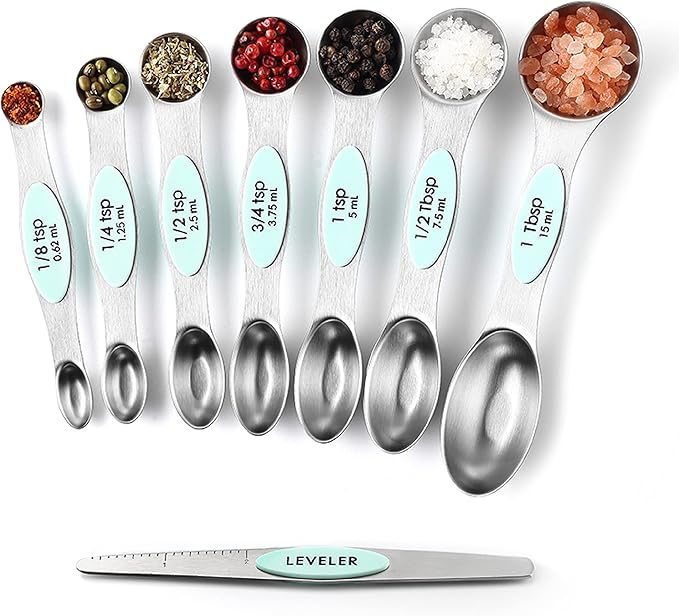Spring Chef Stainless Steel Magnetic Measuring Spoons Set of 8 - Image 9