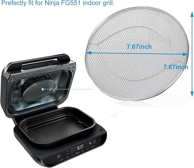 2-Pack Splatter Shield for Ninja Foodi FG551, 304 Stainless Steel Reusable - Image 2