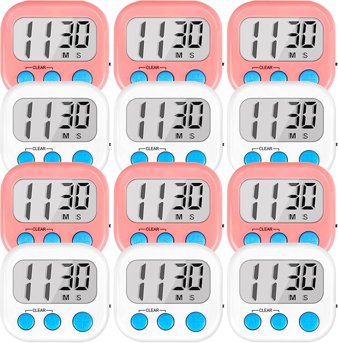 Timer for Kids Teachers Digital Kitchen Timers for Cooking Large Magnetic by AOUCE