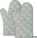 AUAUY Grey Oven Mitts, 1 Pair Kitchen Mittens, 392F Heat Resistant Non-Slip by AUAUY