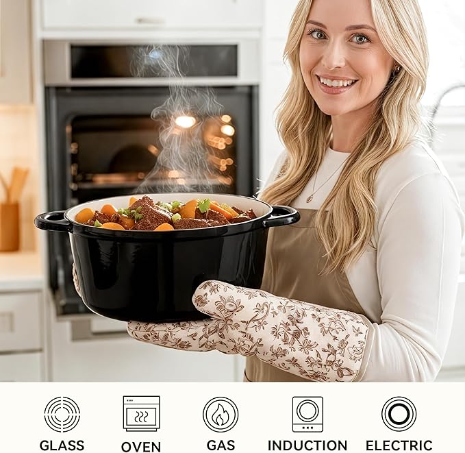 6.5 Quart Dutch Oven Pot with Lid, Non Stick Enameled Cast Iron Dutch Oven - Image 5