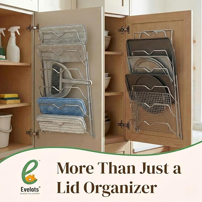 Evelots 6-Tier Pot Lid Organizer - Image 9