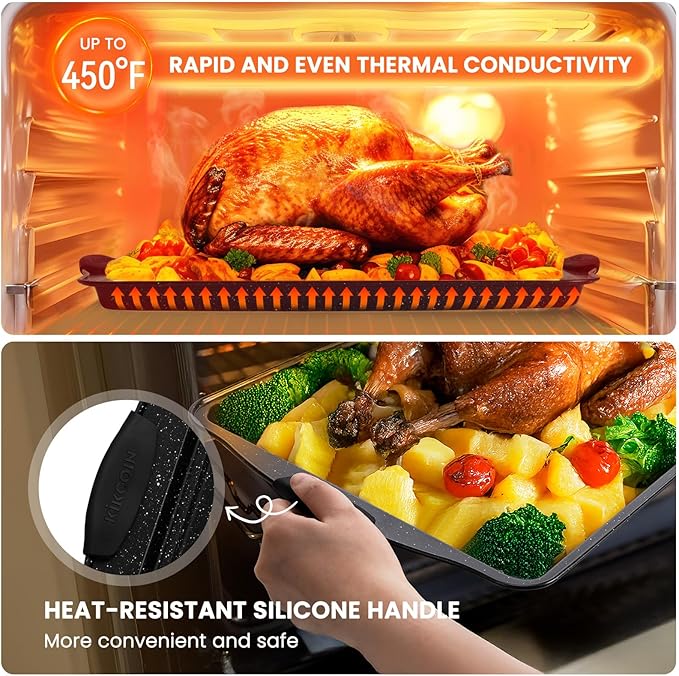 Kikcoin 22 PCS Nonstick Baking Pans Set, Stackable Bakeware Sets - Image 5