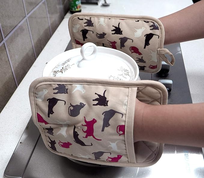 Pot Holders Set of 2 Heat Resistant 480 ℉ Kitchen Non Slip Clear Silicone - Image 5