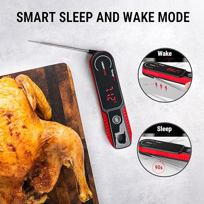 TempPro Lightning 1-Sec Instant Read Meat Thermometer, Kitchen Food Thermometer - Image 4