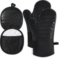 Oven Mitts and Pot Holders, 500 ℉ Heat Resistant Oven Mitts Sets, Silicone Oven by Startyourcomfortablelife