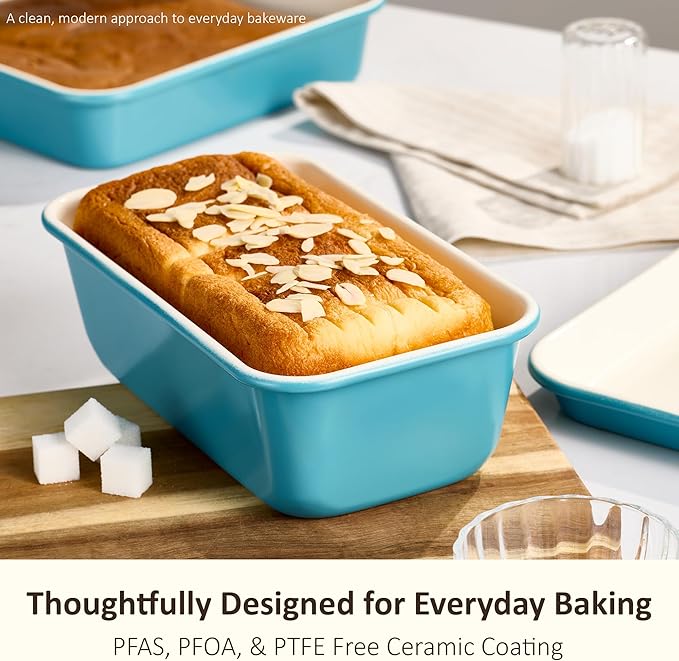 CAROTE 7-Piece Ceramic Baking Pans Set, Aluminized Steel Bakeware Sets - Image 3