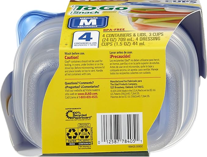 Glad GladWare To Go Snack Food Storage Containers - Image 3