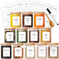 GPOVVIMX 12 Pcs Glass Spice Jars by GPOVVIMX