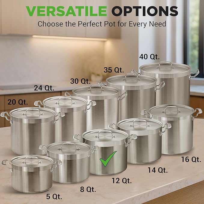 NutriChef 12-Quart Stainless Steel Stockpot - Image 4