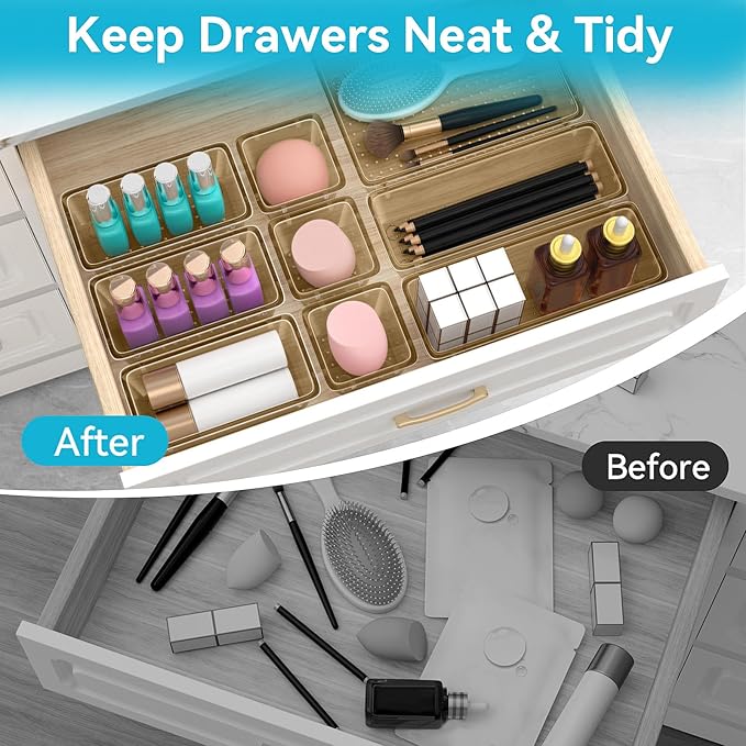 ElegantArray 12 PCS Drawer Organizer Set, 4 Sizes Tool Storage Trays - Image 3