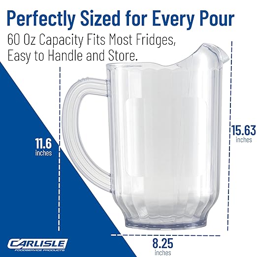 Carlisle FoodService Products Versapour Clear Pitcher Tall Pitcher - Image 4