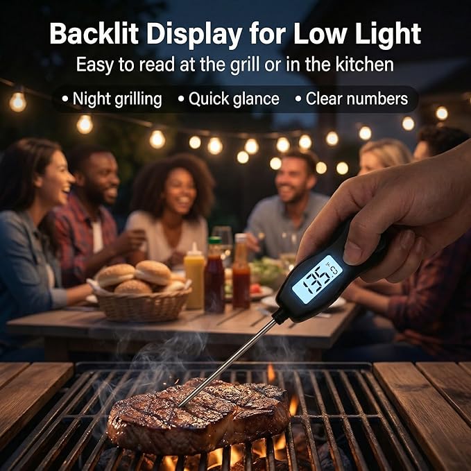 Meat Thermometer Digital with Backlight – Instant Read Food Thermometer - Image 4