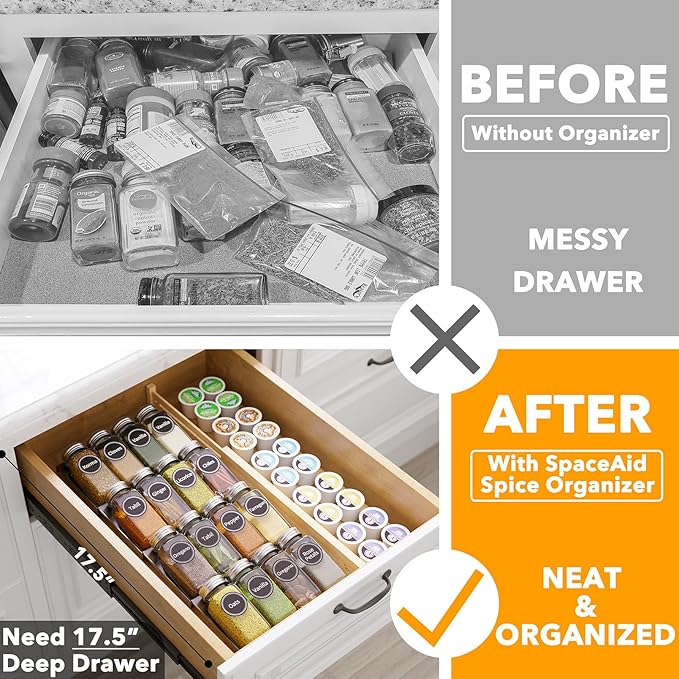 SpaceAid Spice Drawer Organizer - Image 2