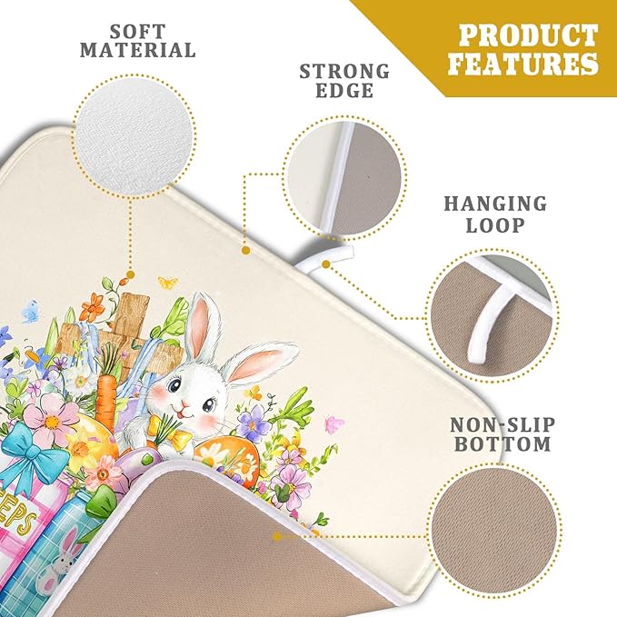 Easter Bunny Carrots Dish Drying Mat - Image 4