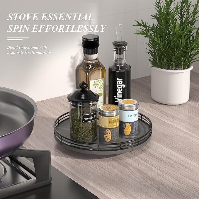 Nature Slate Lazy Susan Turntable - Image 6