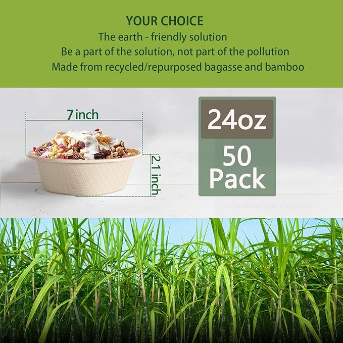Homestockplus 24 Oz Disposable Paper Bowls - Image 3