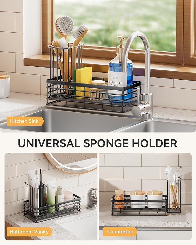 Yofidra Sponge Holder for Kitchen Sink, Sink Caddy Organizer - Image 4