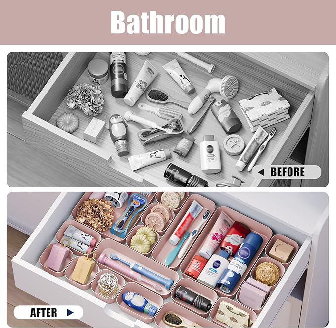 Plastic Drawer Organizers, Desk and Vanity Organizer Plastic Tray, Makeup - Image 7