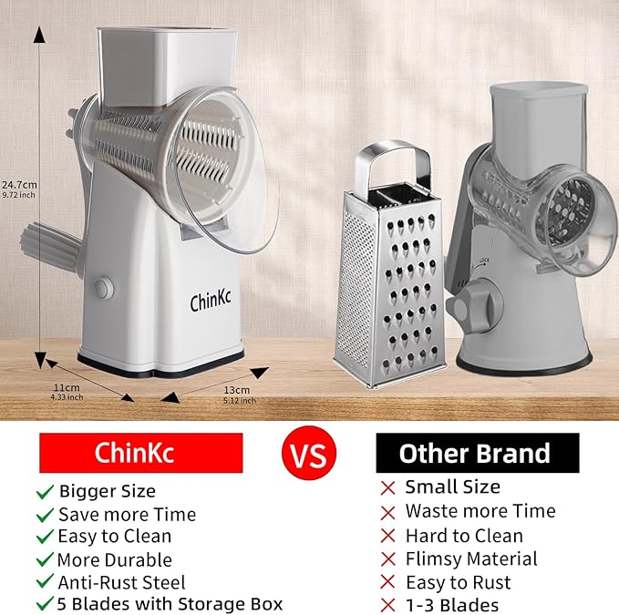 Upgrade Rotary Cheese Grater Shredder - Image 2