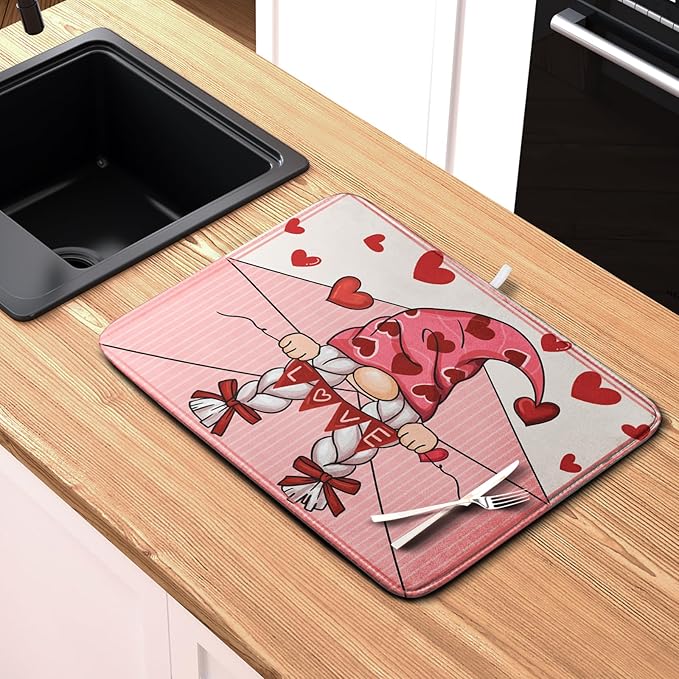 Valentine's Day Love Letter Dish Drying Mat - Image 6