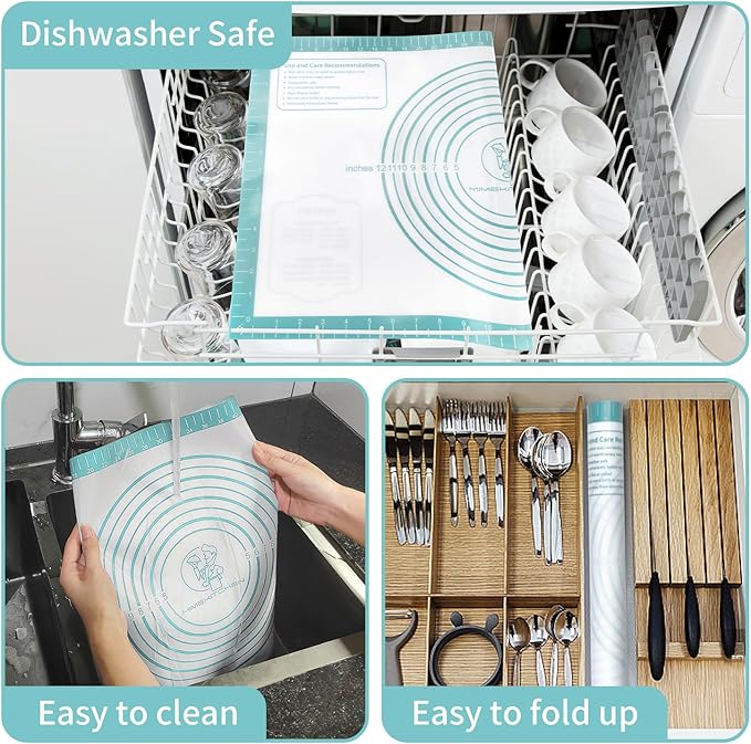 Silicone Pastry Mat for Dough Rolling, Silicone Baking Mat - Image 6