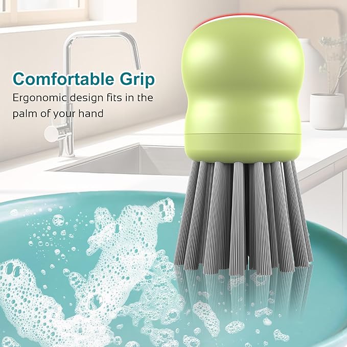 Mini Dish Brush for Cleaning Chicken Shredder, Palm Brush Dish Scrubber - Image 4