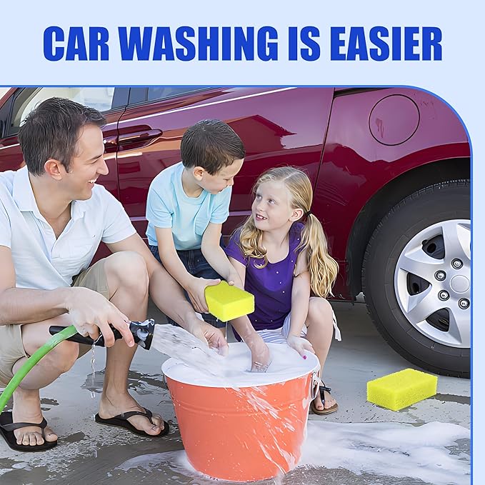 DECOHS 2 Pcs Bug Scrubber Sponge- Reusable Car Bug & Tar Remover Sponge- Car - Image 6
