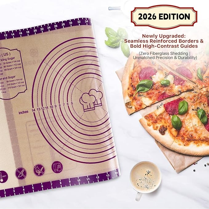 Baking Mat, Reusable Food Grade Silicone Counter Mat - Image 2