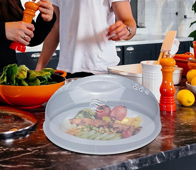 Microwave Cover for Food 2PCS Microwave Splatter Cover Large Microwave Plate - Image 6