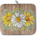 Rustic Daisy Floral Dish Drying Mat by Kwlegh