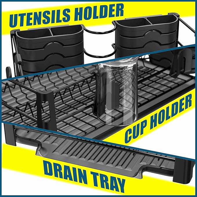 Simple Houseware Dish Drying Rack - Image 3