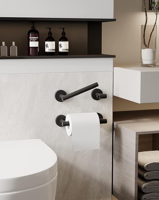 RARXTR Matte Black 2 Pack Toilet Paper Holder SUS304 Stainless Steel Double - Image 4
