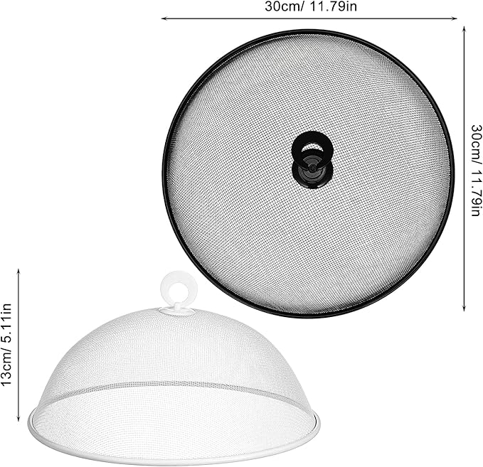 MAGICLULU 2-Pack Metal Mesh Food Covers, 11.8-Inch Net Dome Plate Fly Tents - Image 3