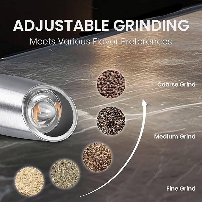 Rechargeable Salt And Pepper Grinder Set - Image 3
