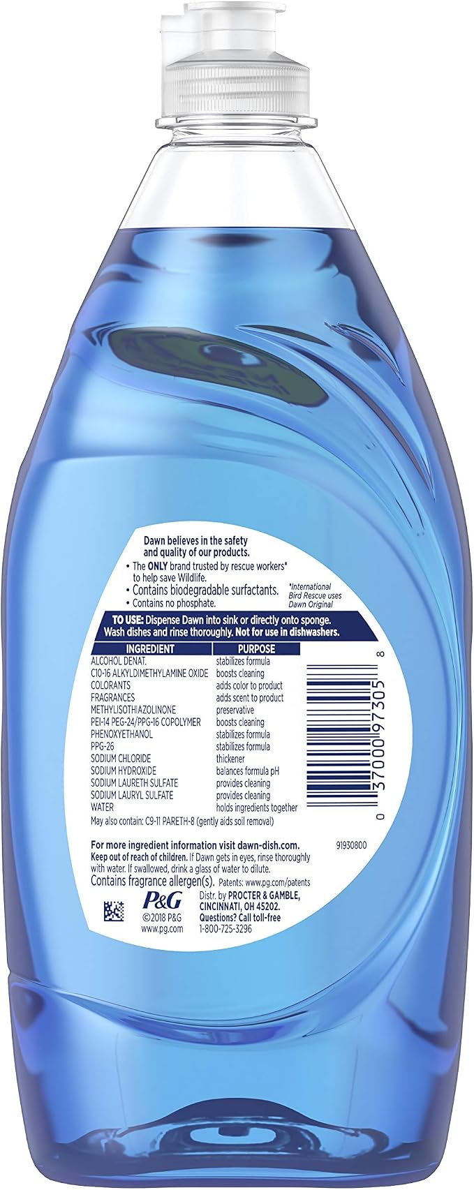 Dawn Ultra Dishwashing Liquid Dish Soap, Original Scent, 19.4 fl oz(Packaging May Vary)