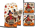 Turkey Oven Mitts with Matching Potholders by Unknown