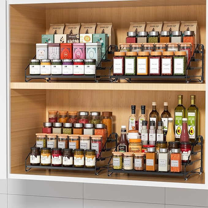 RCHYFEED Spice Rack Organizer for Cabinet Pantry, 4 Tier Spice Rack Countertop - Image 8