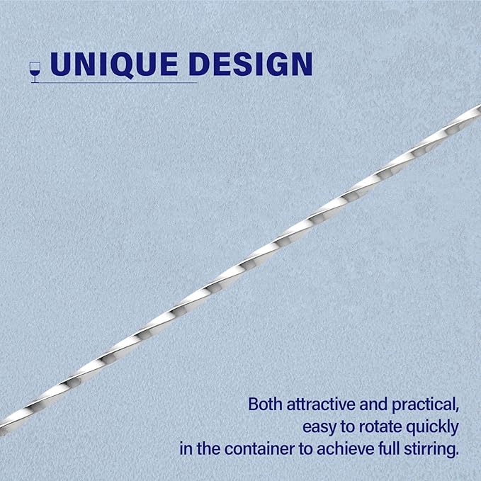 Briout 4 Pieces Bar Spoon, 12 Inches Long Handle Drink Stirrer - Image 4